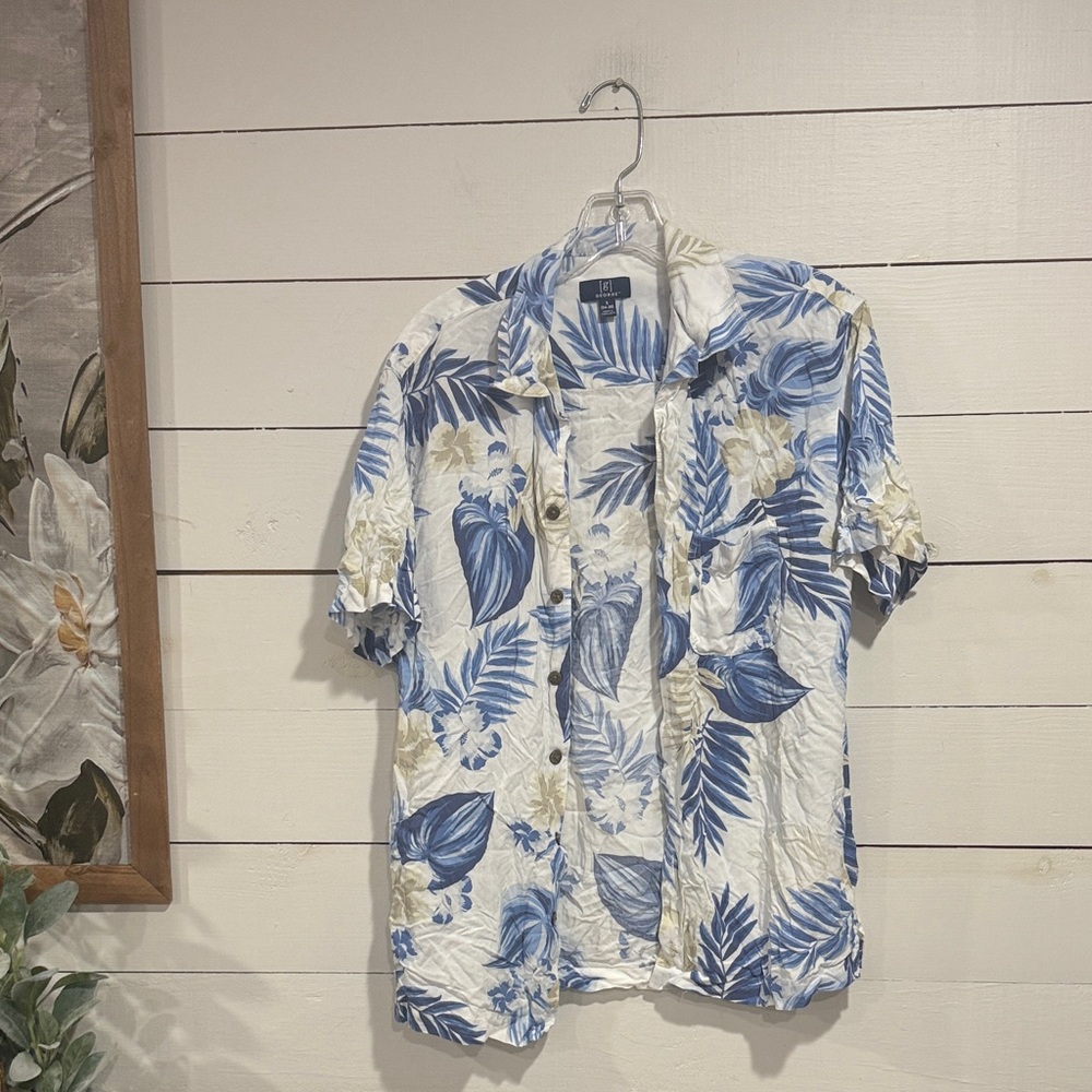 Tropical Leaf Print Shirt